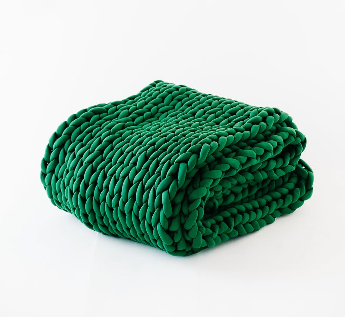 Emerald green discount chunky knit blanket